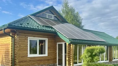 solar on a home in Ukraine
